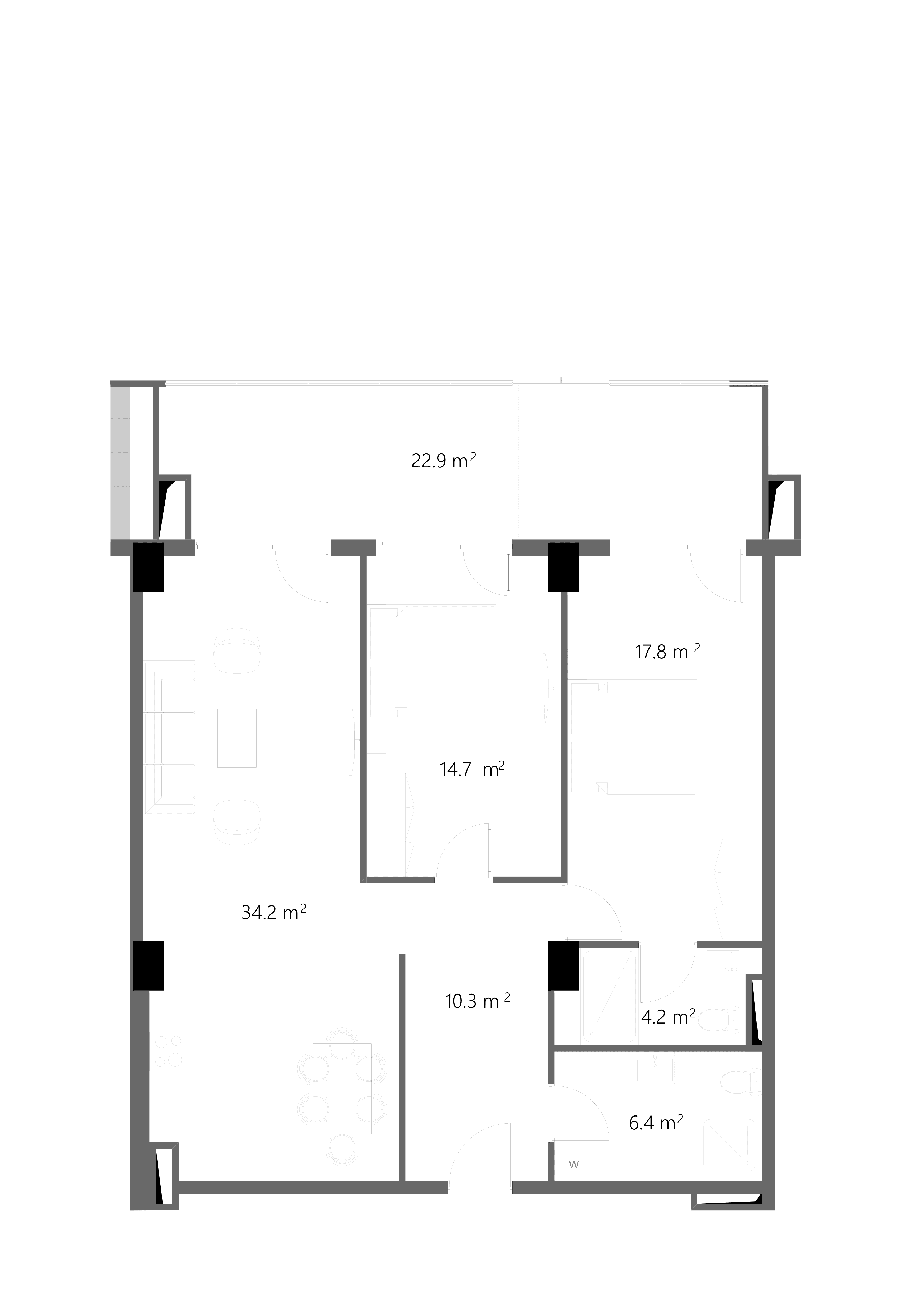 2 საძინებლით დიდი 1410