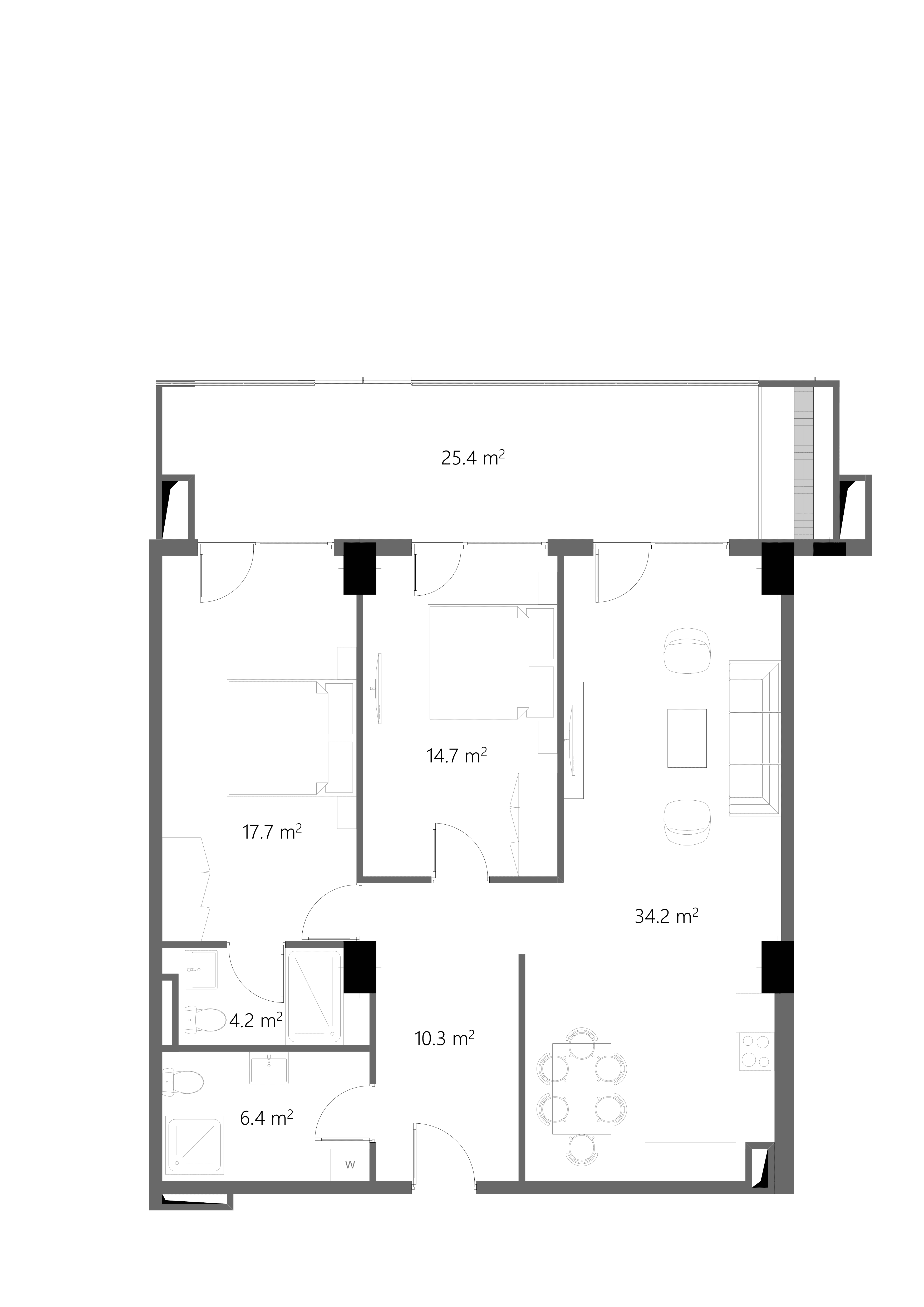 2 საძინებლით დიდი 1411