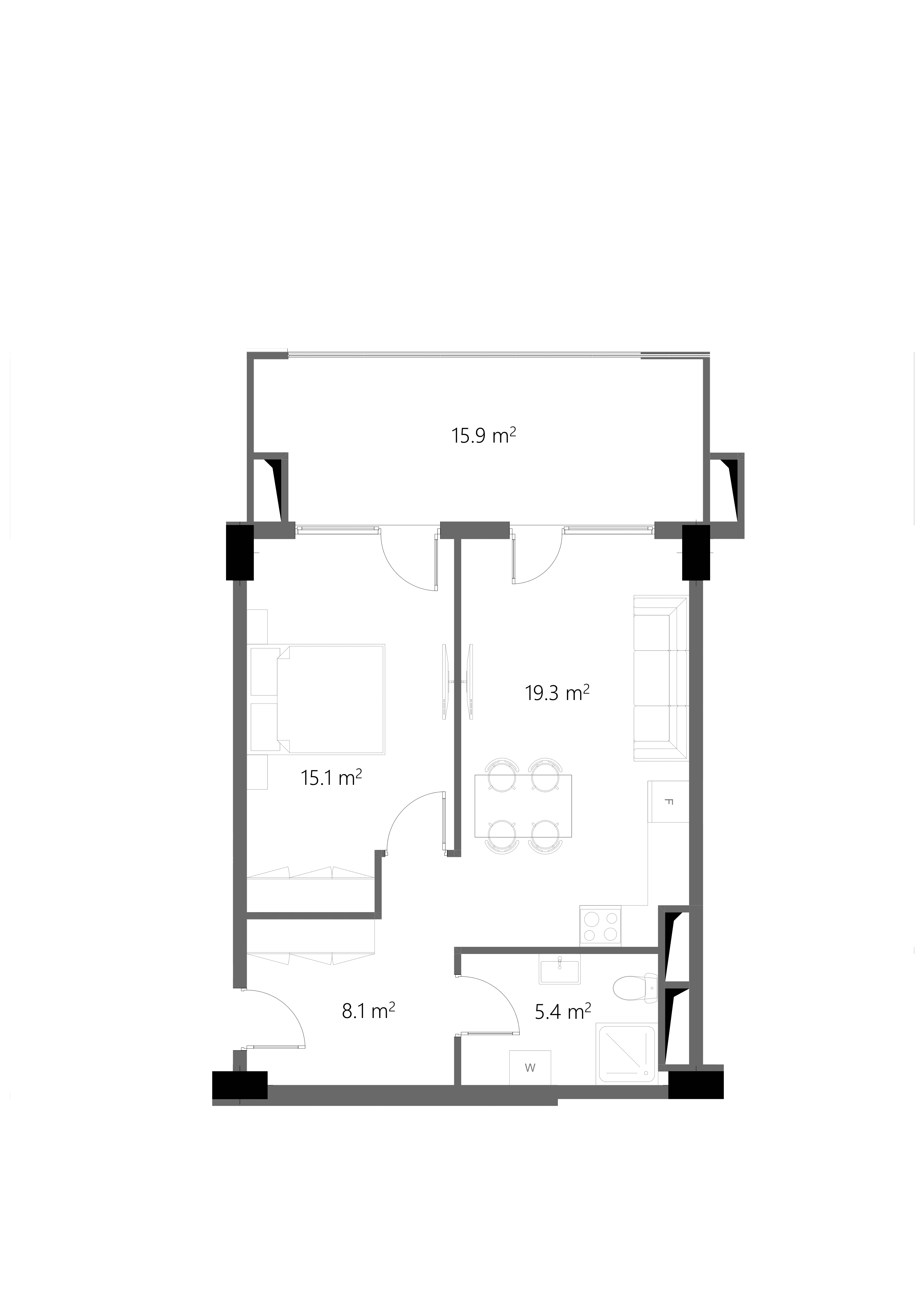 1 Bedroom 1504