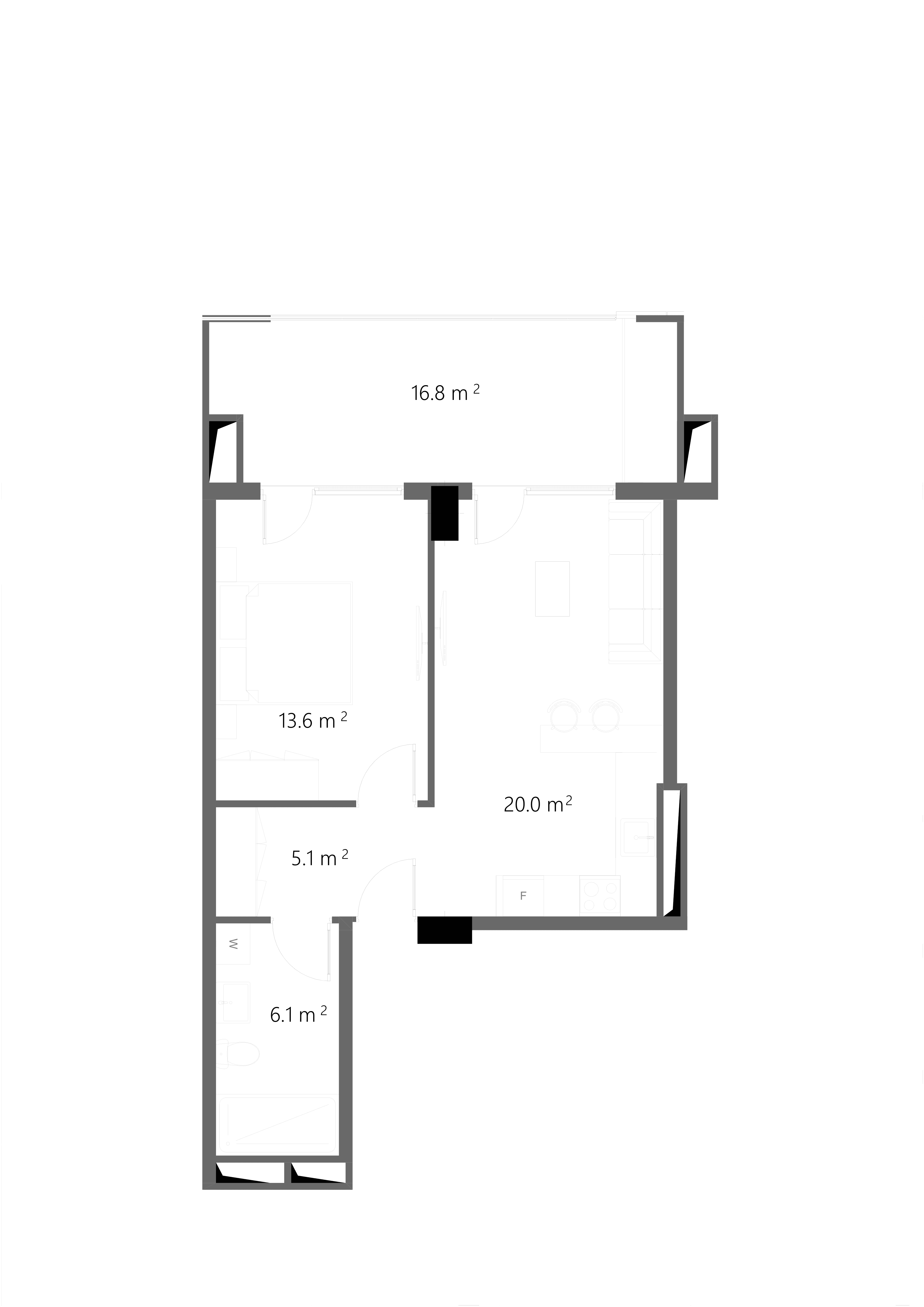 1 Bedroom 1809