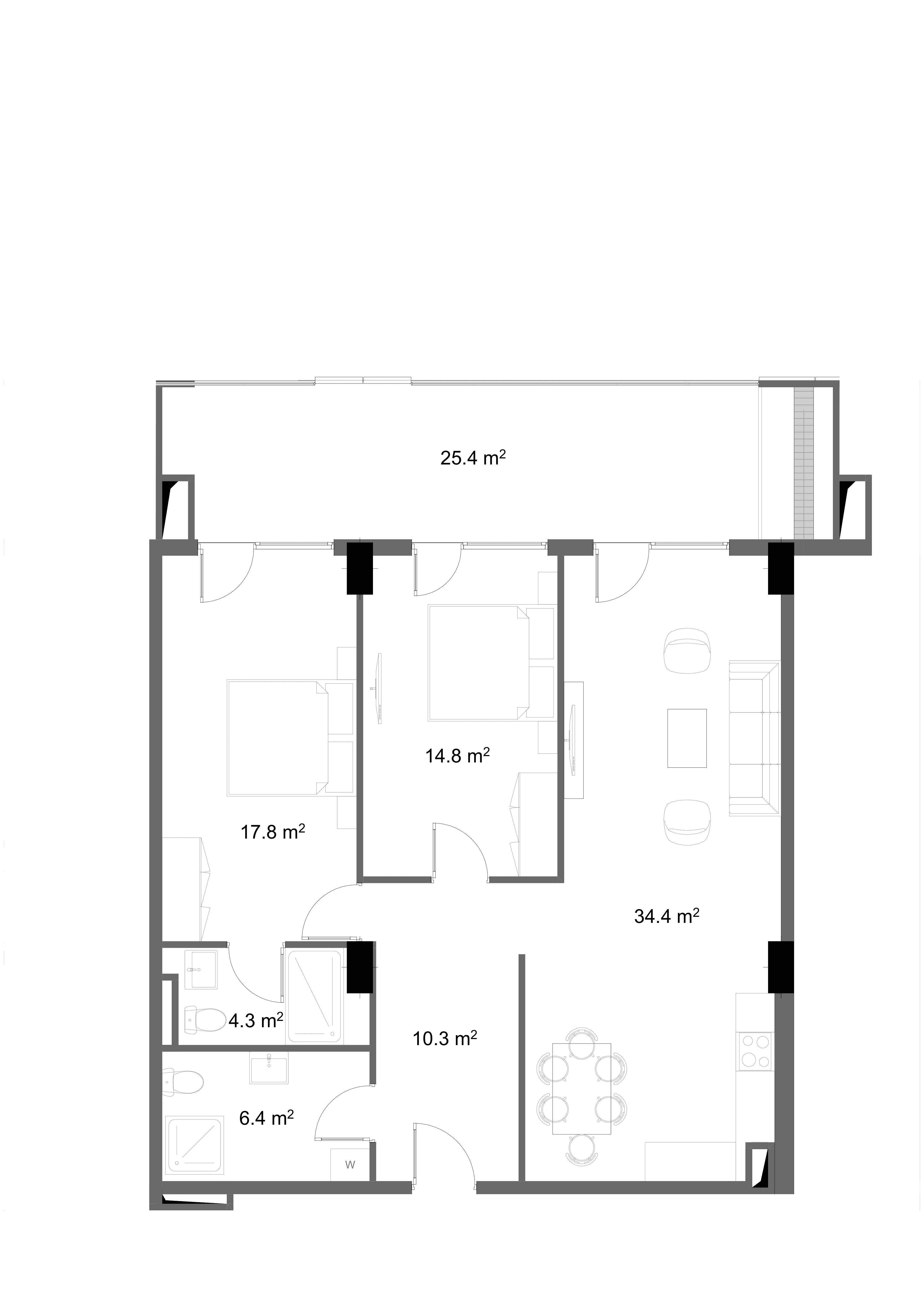 2 საძინებლით დიდი 2111